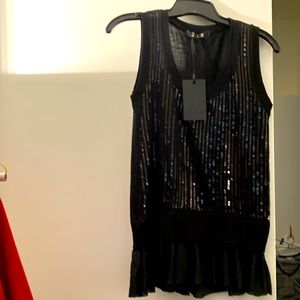 213 Industry Black Tank with sequins